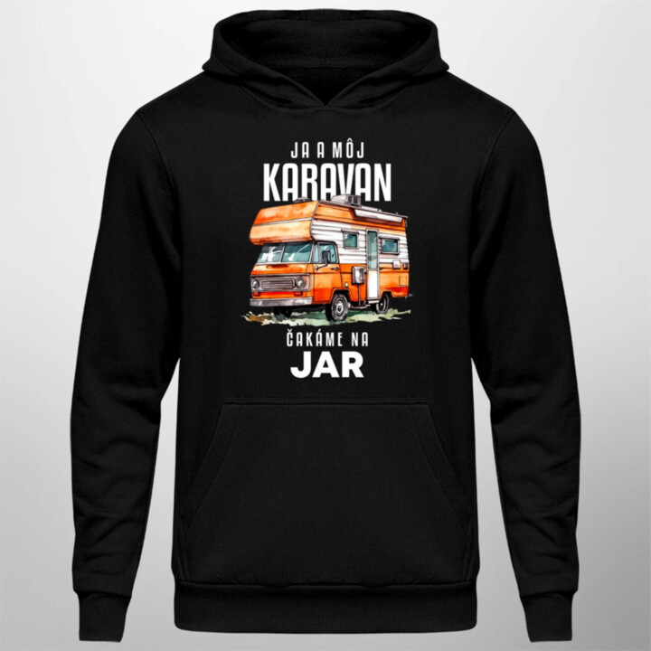 Ja a môj karavan čakáme na jar  - pánska mikina s potlačou