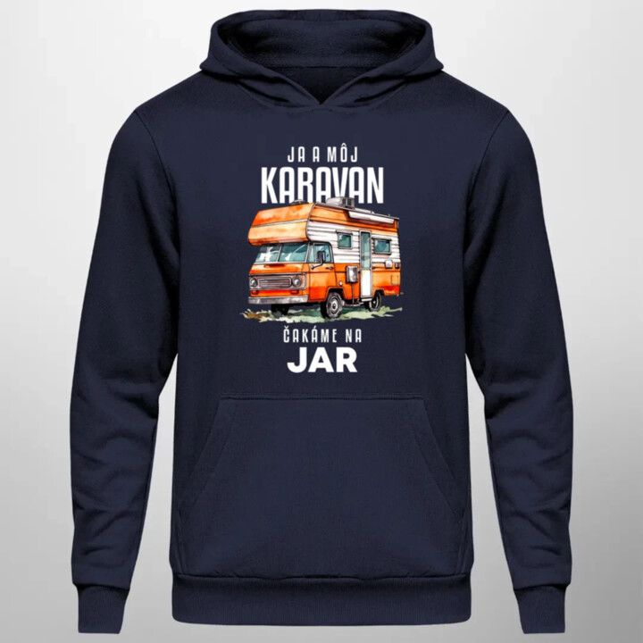 Ja a môj karavan čakáme na jar  - pánska mikina s potlačou