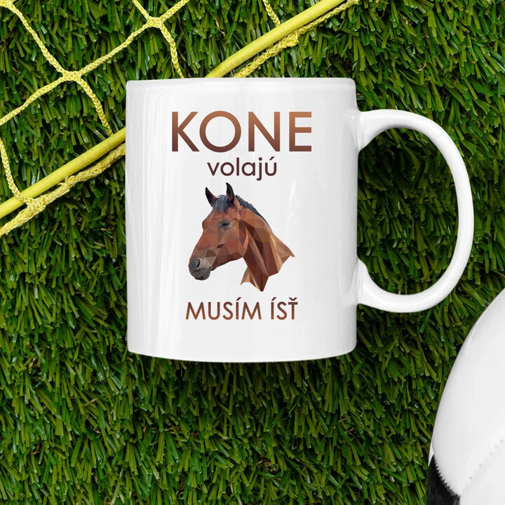 Kone volajú - musím ísť - keramický hrnček s potlačou