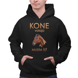 Kone volajú - musím ísť  - pánska mikina s potlačou