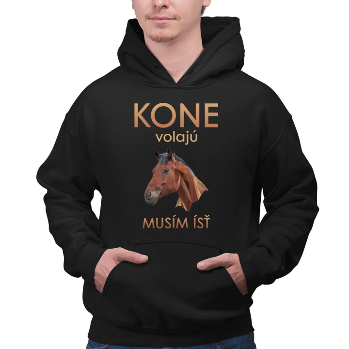 Kone volajú - musím ísť  - pánska mikina s potlačou