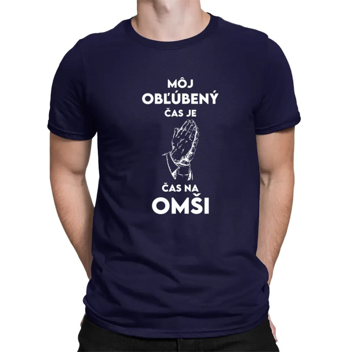 Môj obľúbený čas je čas na omši - pánske tričko s potlačou