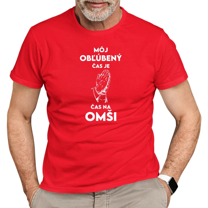 Môj obľúbený čas je čas na omši - pánske tričko s potlačou