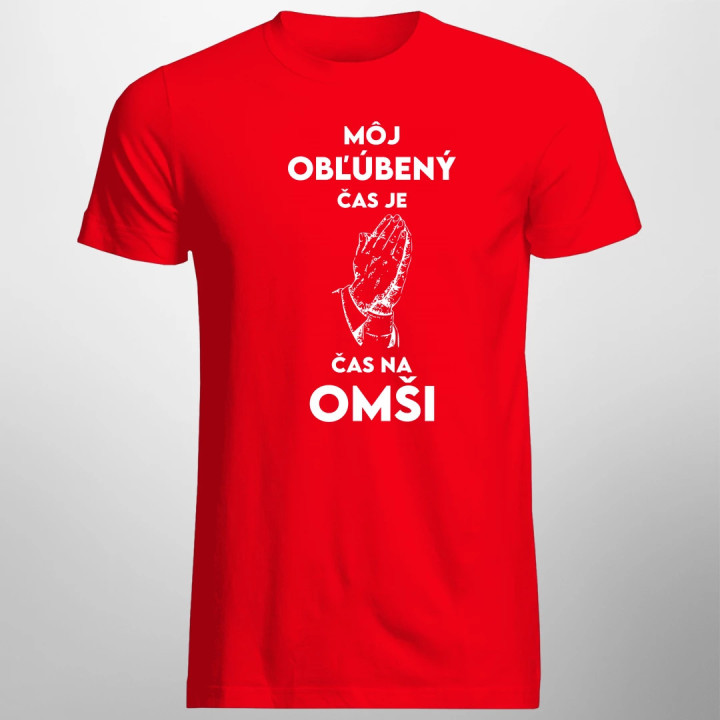 Môj obľúbený čas je čas na omši - pánske tričko s potlačou