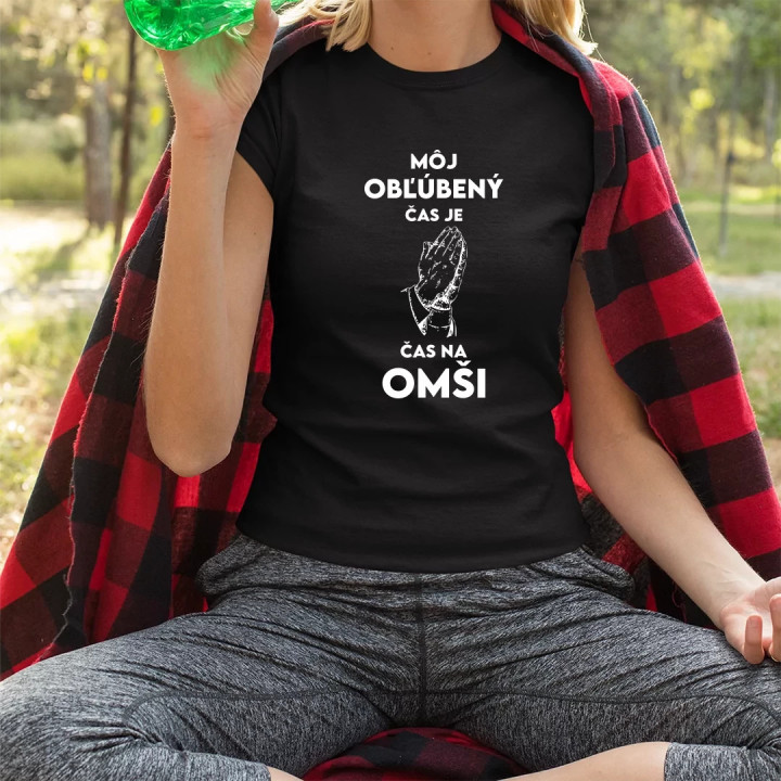 Môj obľúbený čas je čas na omši - dámske tričko s potlačou