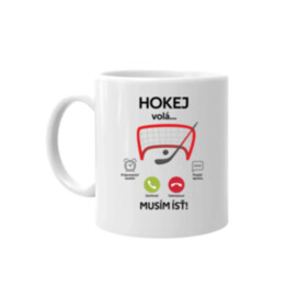 Hokej volá, musím ísť  - keramický hrnček s potlačou