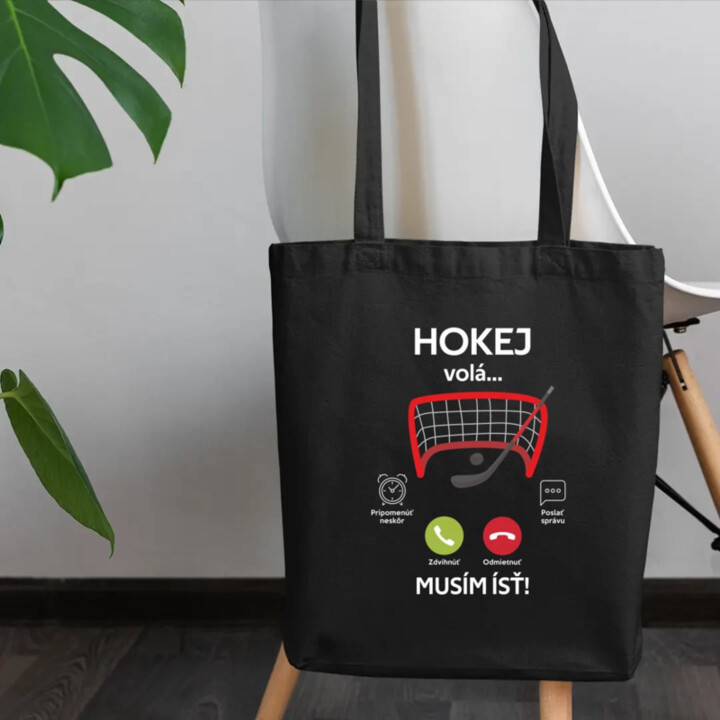 Hokej volá, musím ísť  - taška s potlačou