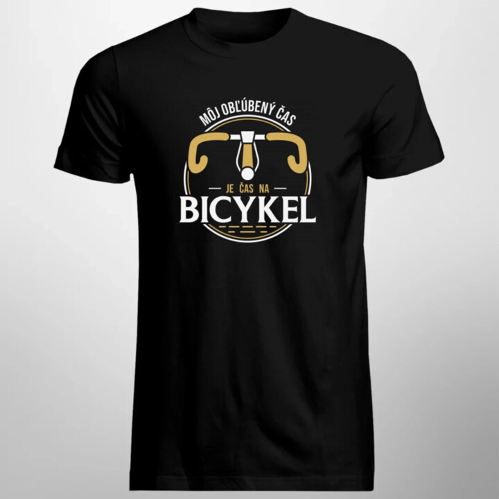 Môj obľúbený čas: je čas na bicykel V2 - pánske tričko s potlačou