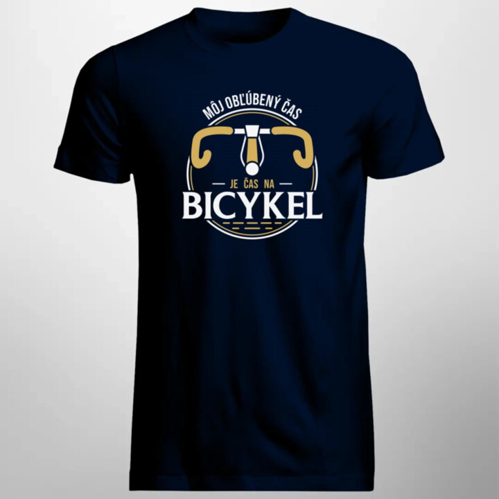 Môj obľúbený čas: je čas na bicykel V2 - pánske tričko s potlačou