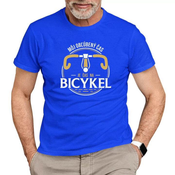 Môj obľúbený čas: je čas na bicykel V2 - pánske tričko s potlačou