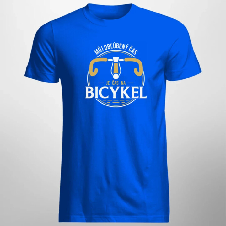 Môj obľúbený čas: je čas na bicykel V2 - pánske tričko s potlačou
