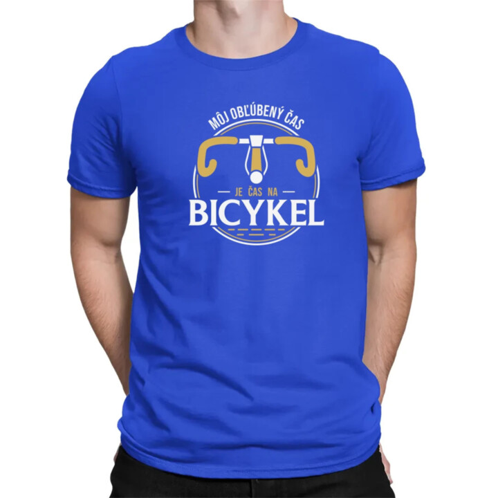 Môj obľúbený čas: je čas na bicykel V2 - pánske tričko s potlačou