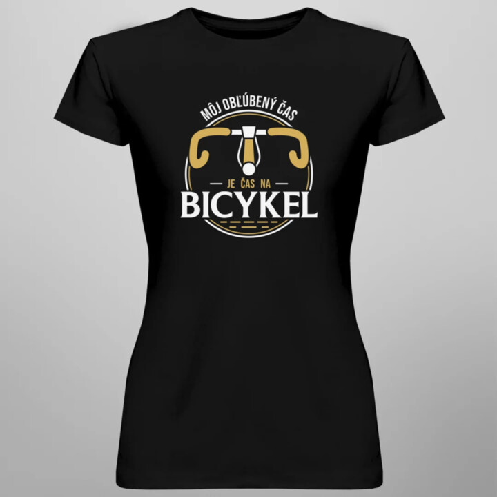 Môj obľúbený čas: je čas na bicykel V2 - dámske tričko s potlačou