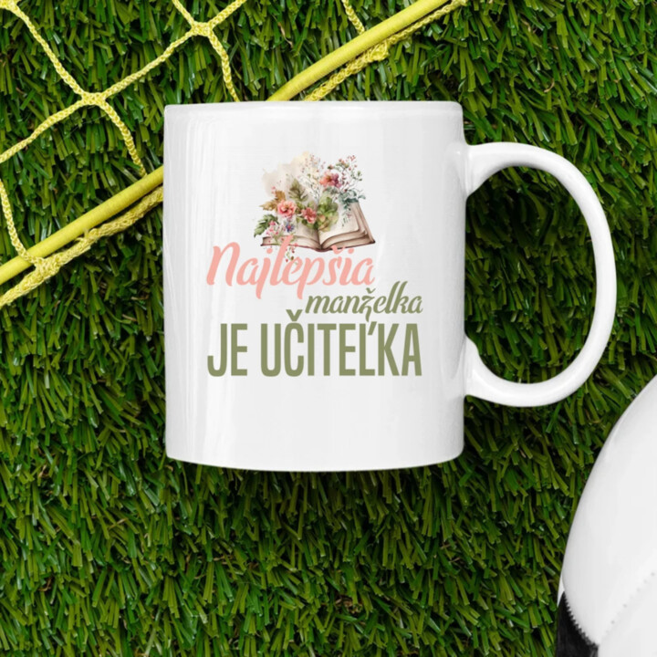 Najlepšia manželka - je učiteľka - keramický hrnček s potlačou