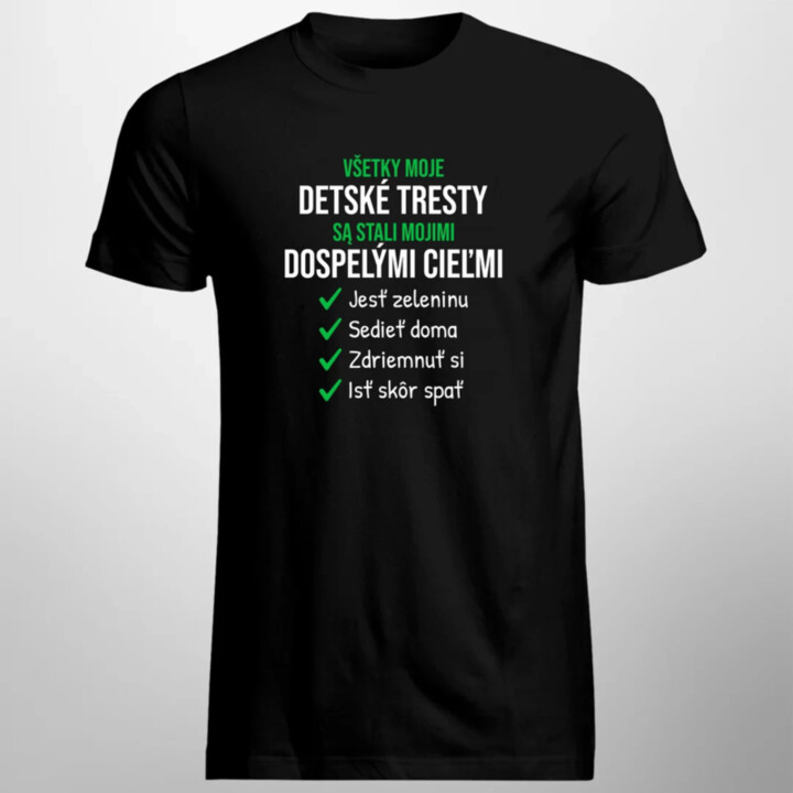 Všetky moje detské tresty - pánske tričko s potlačou