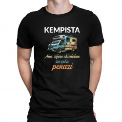 Kempista - Áno, žijem chudobne za veľa peňazí - pánske tričko s potlačou
