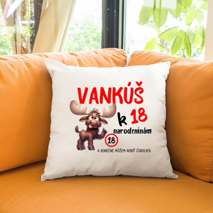 Vankúš k 18. narodeninám - a konečne môžem robiť čokoľvek - vankúš s potlačou