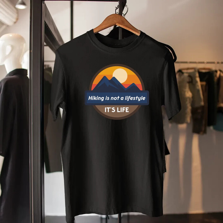 Hiking is not a lifestyle. It's life - pánske tričko s potlačou