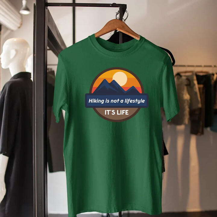 Hiking is not a lifestyle. It's life - pánske tričko s potlačou