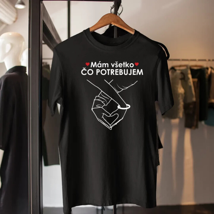 Mám všetko čo potrebujem - pánske tričko s potlačou