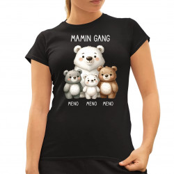 Mamin Gang - tri deti - dámske tričko s potlačou - personalizovaný produkt