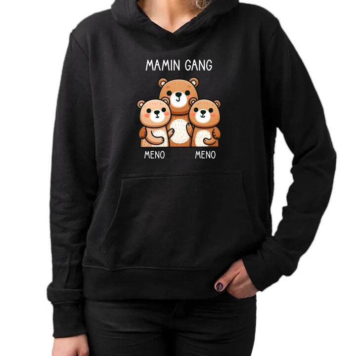 Mamin Gang - dve deti  - dámska mikina s potlačou - personalizovaný produkt
