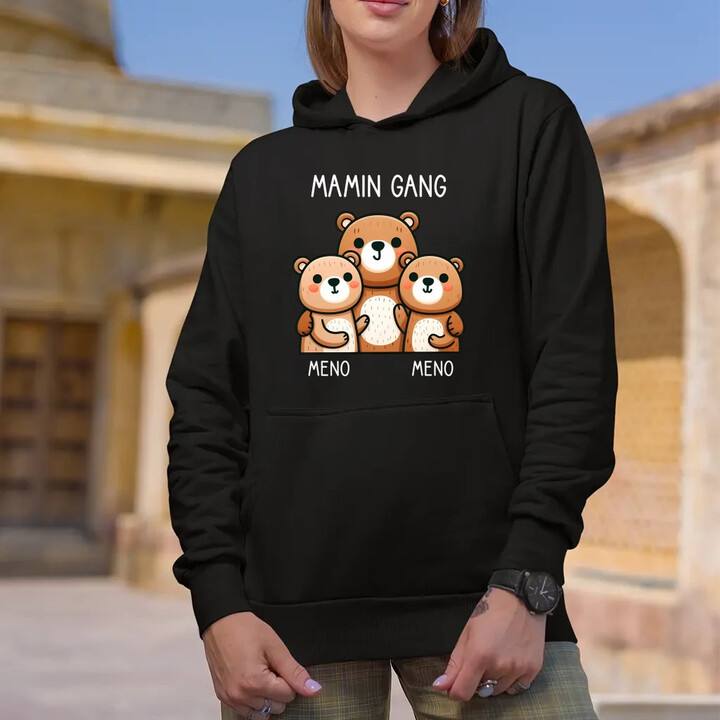 Mamin Gang - dve deti  - dámska mikina s potlačou - personalizovaný produkt