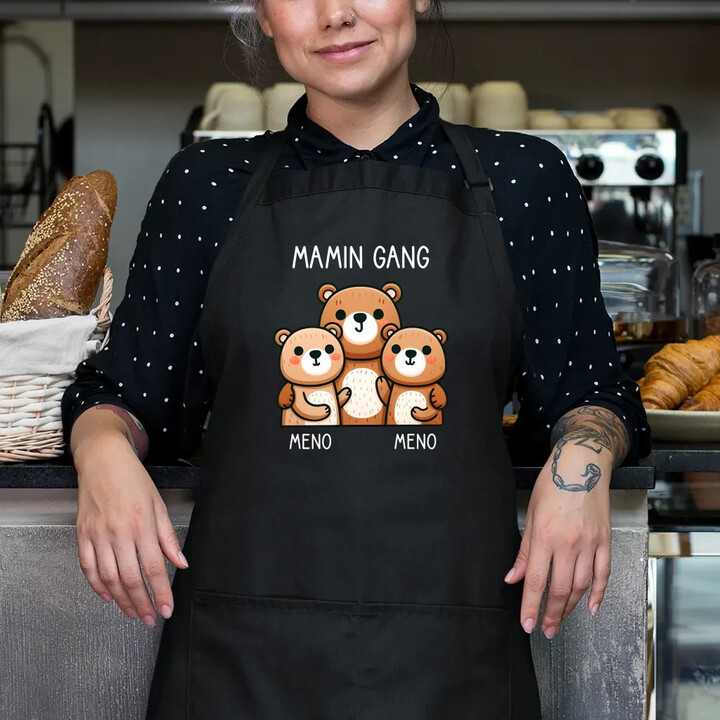 Mamin Gang - dve deti - zástera s potlačou - personalizovaný produkt