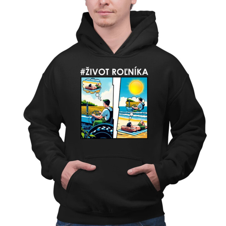 Život roľníka  - pánska mikina s potlačou