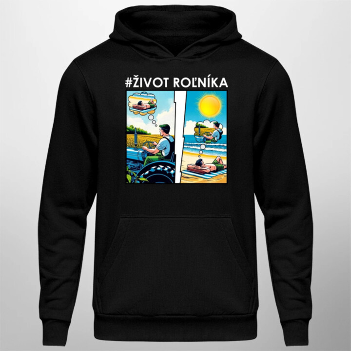 Život roľníka  - pánska mikina s potlačou