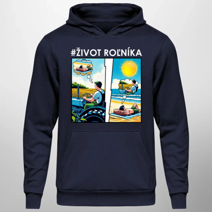 Život roľníka  - pánska mikina s potlačou