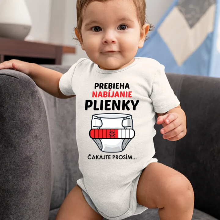 Prebieha nabíjanie plienky  - body s potlačou
