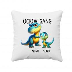 Ockov Gang (dinosaurov) - jedno dieťa - vankúš s potlačou - personalizovaný produkt