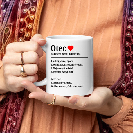 Otec - slovníková definícia - keramický hrnček s potlačou - personalizovaný produkt