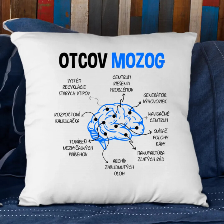 Otcov mozog - vankúš s potlačou