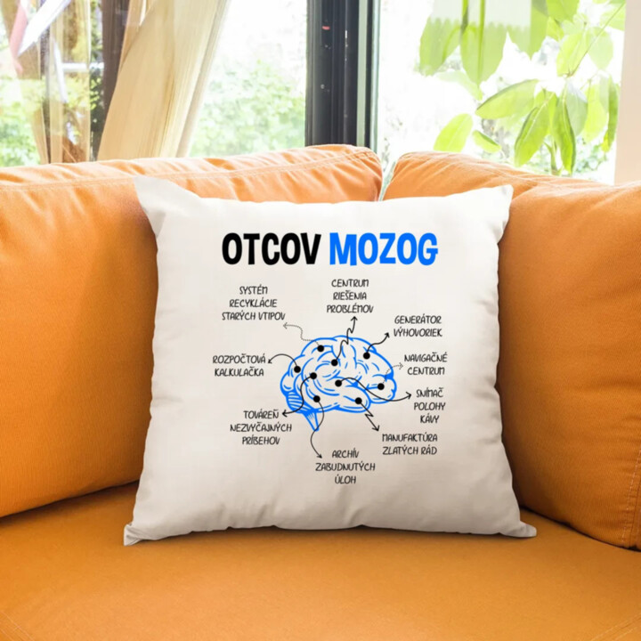 Otcov mozog - vankúš s potlačou