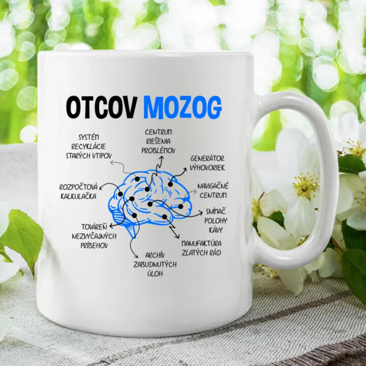 Otcov mozog - keramický hrnček s potlačou