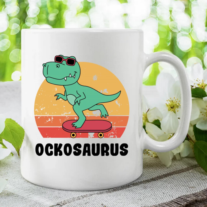 Ockosaurus - keramický hrnček s potlačou
