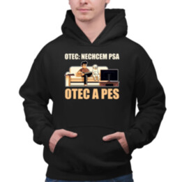 Otec: Nechcem psa, Otec a pes  - pánska mikina s potlačou