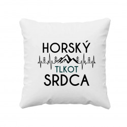 Horský tlkot srdca - vankúš s potlačou