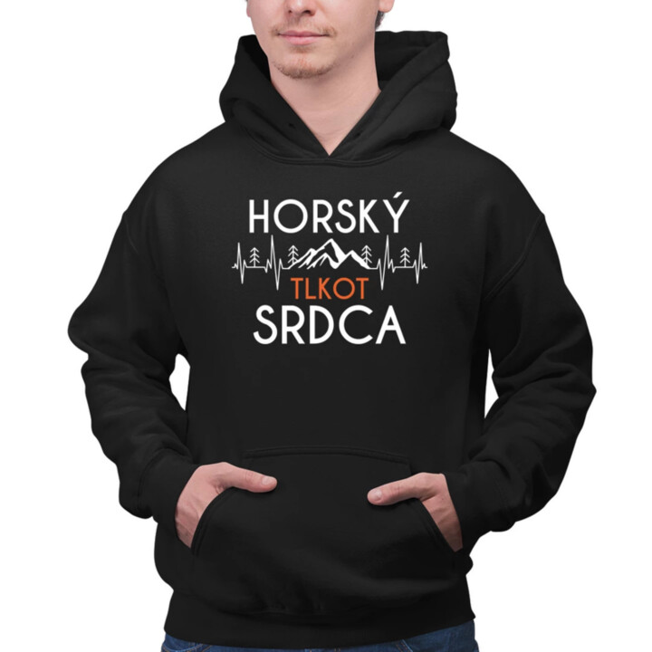 Horský tlkot srdca  - pánska mikina s potlačou