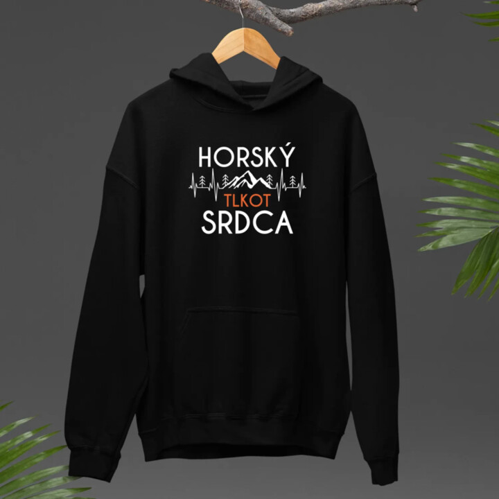Horský tlkot srdca  - pánska mikina s potlačou