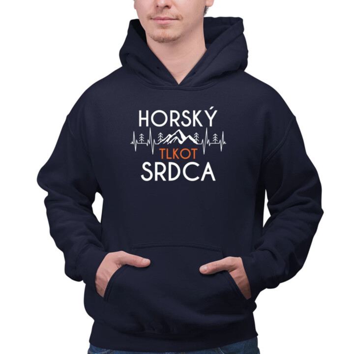 Horský tlkot srdca  - pánska mikina s potlačou
