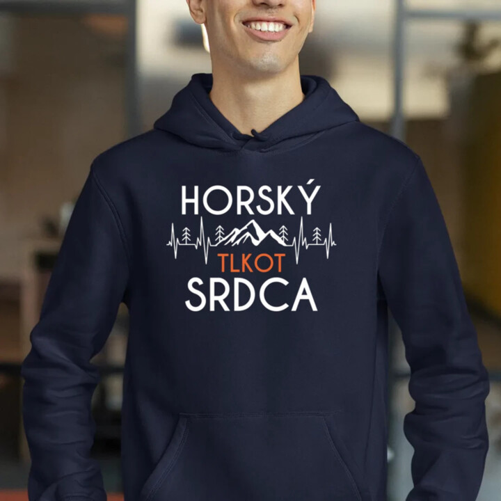 Horský tlkot srdca  - pánska mikina s potlačou