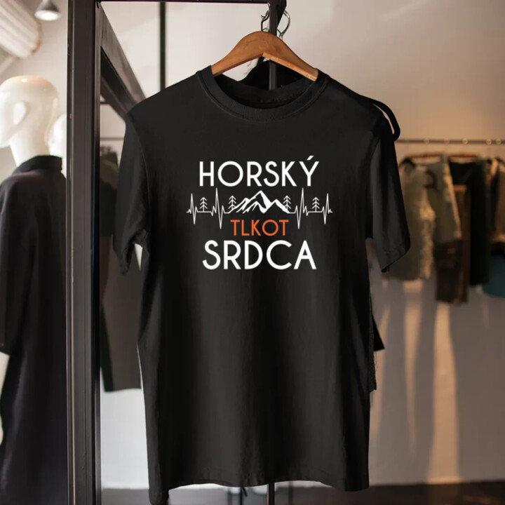Horský tlkot srdca - pánske tričko s potlačou