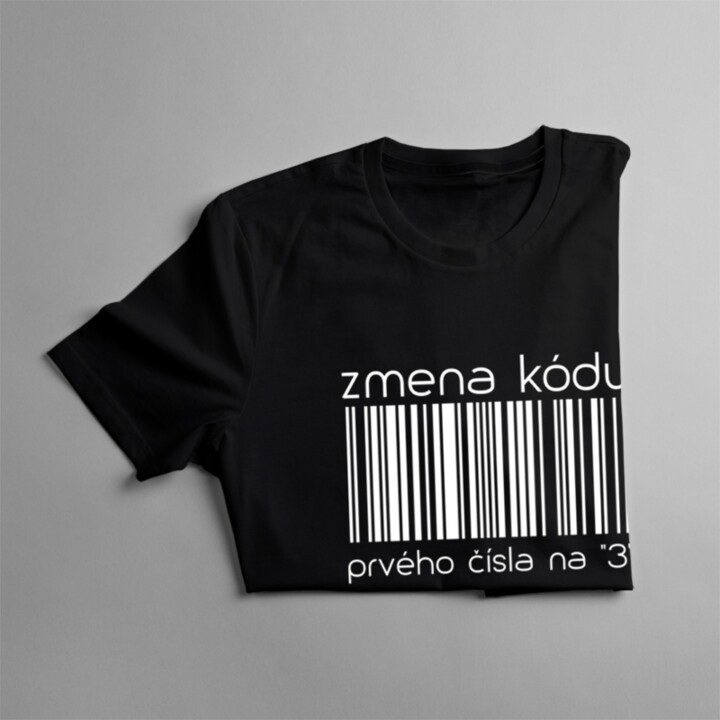 Zmena kódu prvého čísla na "3" - pánske  tričko s potlačou