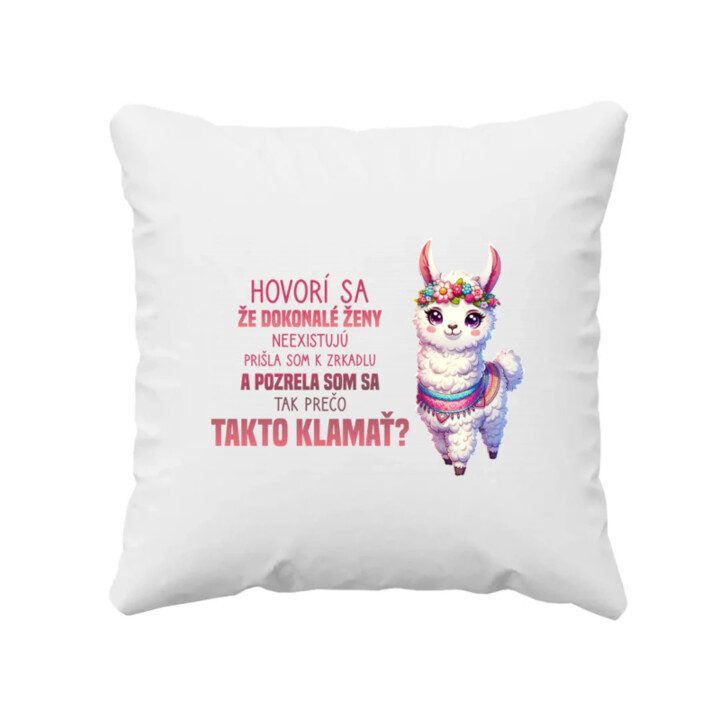 Hovorí sa, že dokonalé ženy neexistujú - vankúš s potlačou