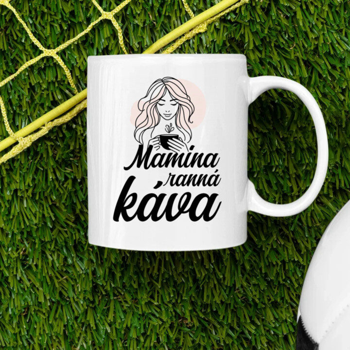 Mamina ranná káva - keramický hrnček s potlačou