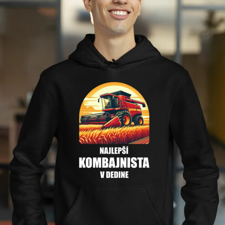 Najlepší kombajnista v dedine  - pánska mikina s potlačou