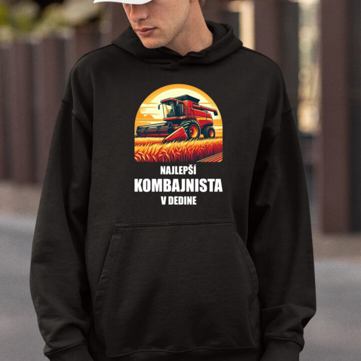 Najlepší kombajnista v dedine  - pánska mikina s potlačou